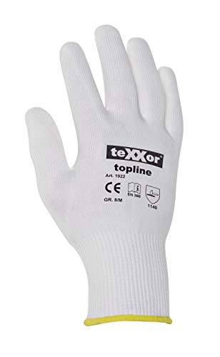 (12 Paar) teXXor Handschuhe Feinstrickhandschuhe Nylon 12 x weiß 7 von texxor