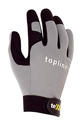 texxor (12 Paar) Handschuhe Kunstlederhandschuhe FRESNO 12 x grau/schwarz 8 von texxor