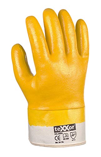 texxor (12 Paar) Handschuhe Nitril-Handschuhe STULPE 12 x gelb 11 von texxor