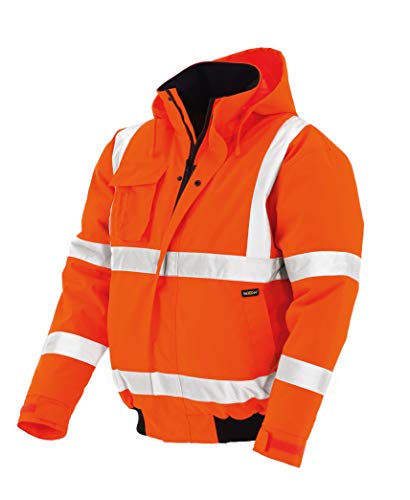 texxor Unisex Værdiler Warnschutz Pilotenjacke Whistler wasserdichte winddichte Arbeitsjacke orange L, Orange, M EU von texxor