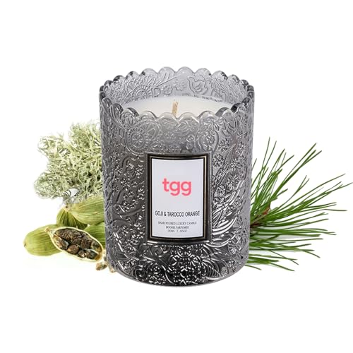 Rauchlose Duftkerze Aromatherapie Kerze, langlebige Kerzen, natürliche Wachskerze für das Haus,Heimdekoration und Duft im Glas, romantische Atmosphäre für Zuhause Urlaub Black Truffle (& Sandalwood) von tgg