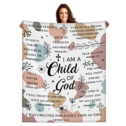 Christliche Geschenke für Frauen – I Am a Child of God Decke, Glaube Bibel, religiöse Geschenke, geheime Schwester, Geschenke für Frauen, christliche inspirierende Decke, superweiche von tgruihm