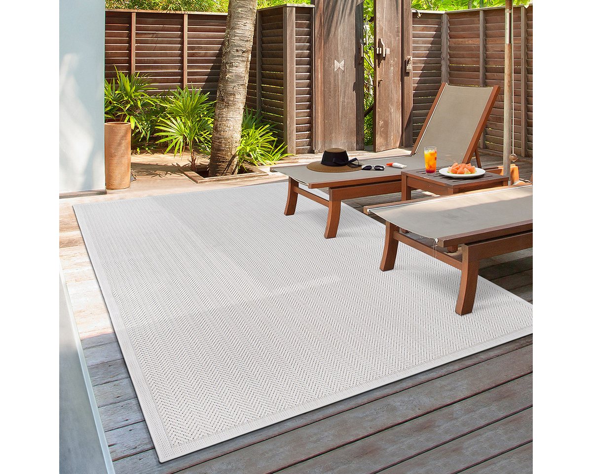 Outdoorteppich Lagos robuster Outdoor Teppich, modern, Wetterfest & UV-beständig, the carpet, Rechteck von the carpet