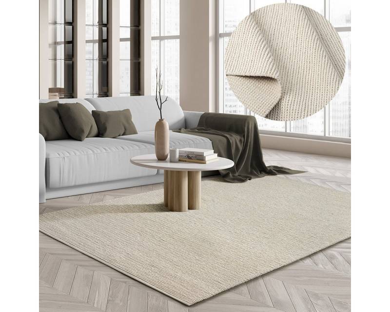 the carpet Teppich Premium Wool, rechteckig, Wool Handweb-Teppich Naturfaser Wollteppich von the carpet