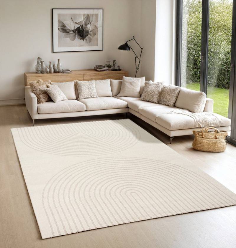 the carpet Teppich Elisa, rechteckig, Höhe: 12 mm, moderner Wohnzimmer Teppich weicher Flor von the carpet
