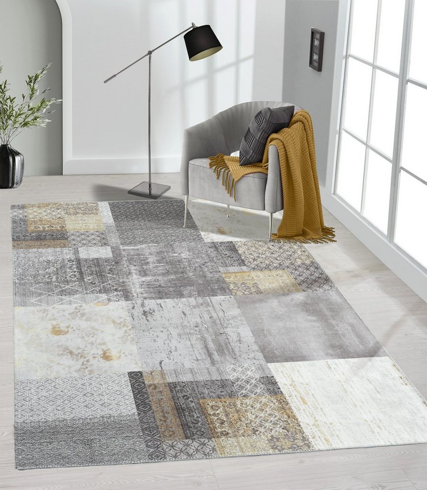 Teppich Elira Teppich Flachgewebe, Robust, Used Look, Modernes Design, the carpet, Rechteck von the carpet