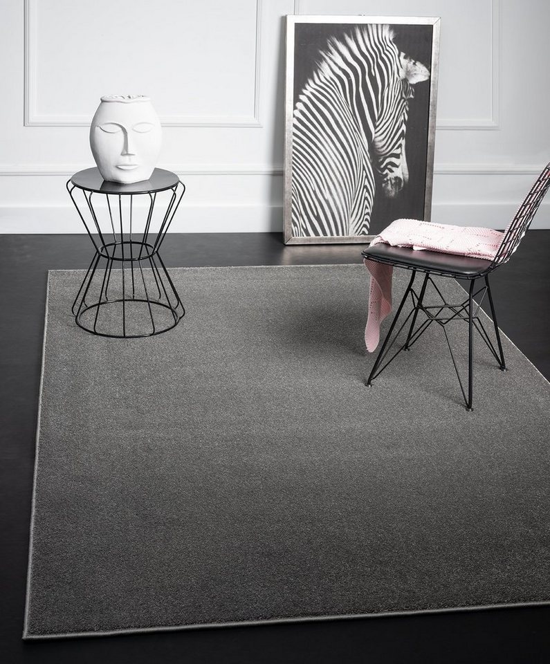 Teppich Marley Eleganter Designer Teppich, Kurzflor, the carpet, Rechteck, Höhe: 17 mm, Wohnzimmer, Schlafzimmer, Fußbodenheizung, weich von the carpet