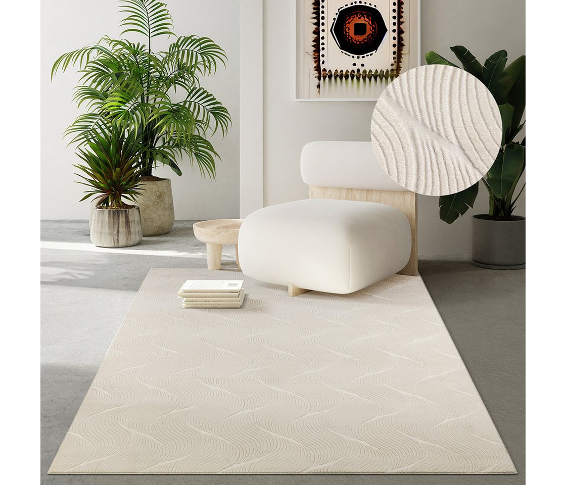 the carpet Teppich Rio, rechteckig, Höhe: 8 mm, weicher Wohnzimmer Teppich rutschfest 3D-Optik the carpet Teppich Rio, rechteckig, Höhe: 8 mm, weicher Wohnzimmer Teppich rutschfest 3D-Optik von the carpet