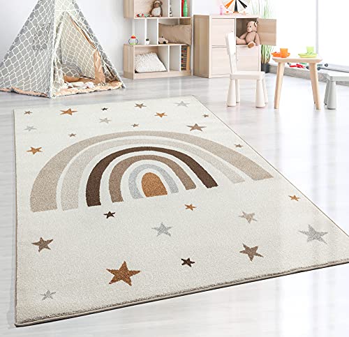 the carpet Beat Kids Moderner Weicher Kinderteppich, Weicher Flor, Pflegeleicht, Farbecht, Regenbogen Muster, Creme, 240 x 340 cm the carpet Beat Kids Moderner Weicher Kinderteppich, Weicher Flor, Pflegeleicht, Farbecht, Regenbogen Muster, Creme, 240 x 340 cm von the carpet