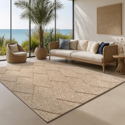 the carpet Cairo - Outdoor Teppich wetterfest, natürlicher Jute-Look mit Loop, langlebig, pflegeleicht, für Balkon, Terrasse & Garten, ca. 200 x 280 cm the carpet Cairo - Outdoor Teppich wetterfest, natürlicher Jute-Look mit Loop, langlebig, pflegeleicht, für Balkon, Terrasse & Garten, ca. 200 x 280 cm von the carpet