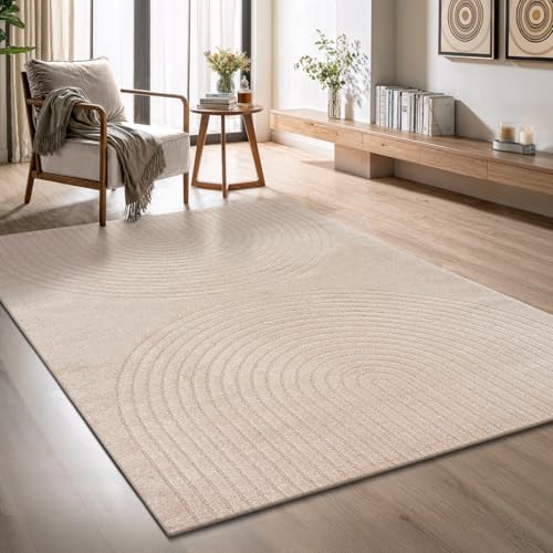 the carpet Elisa moderner Wohnzimmer Teppich, geometrisches Design, hohe Flordichte und angenehm weich, Beige, 240 x 340 cm the carpet Elisa moderner Wohnzimmer Teppich, geometrisches Design, hohe Flordichte und angenehm weich, Beige, 240 x 340 cm von the carpet