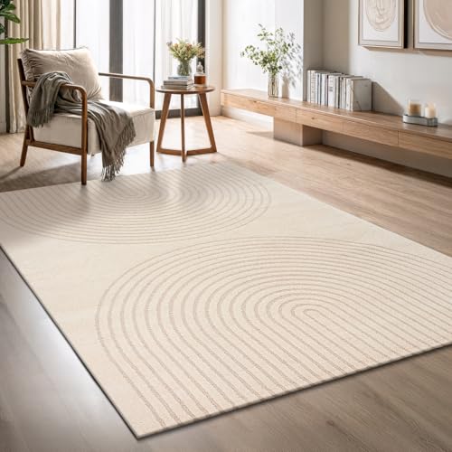 the carpet Elisa moderner Wohnzimmer Teppich, geometrisches Design, hohe Flordichte und angenehm weich, Creme, 240 x 340 cm the carpet Elisa moderner Wohnzimmer Teppich, geometrisches Design, hohe Flordichte und angenehm weich, Creme, 240 x 340 cm von the carpet