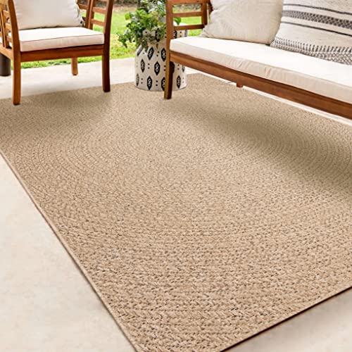 the carpet Kansas - robuster In- und Outdoor Teppich im natürlichen Jute-Look, wetterfest, geeignet für Terrasse und Garten, 160 x 230 cm von the carpet