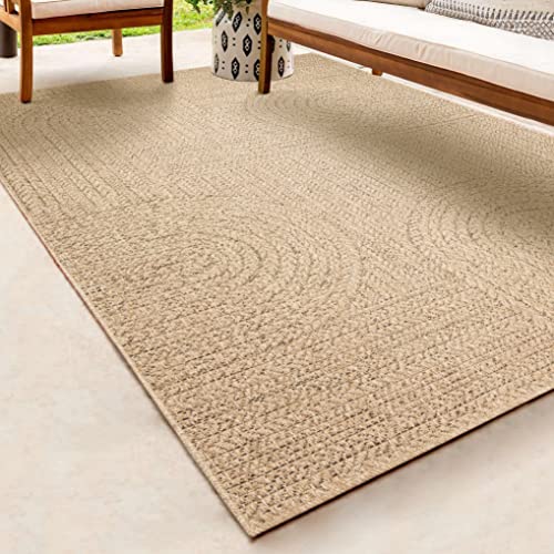 the carpet Kansas - robuster In- und Outdoor Teppich im natürlichen Jute-Look, wetterfest, geeignet für Terrasse und Garten, 200 x 290 cm von the carpet
