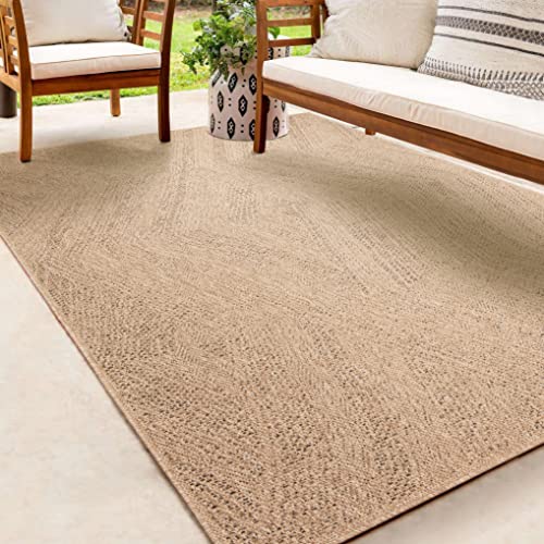 the carpet Kansas - robuster In- und Outdoor Teppich im natürlichen Jute-Look, wetterfest, geeignet für Terrasse und Garten, 60 x 180 cm von the carpet