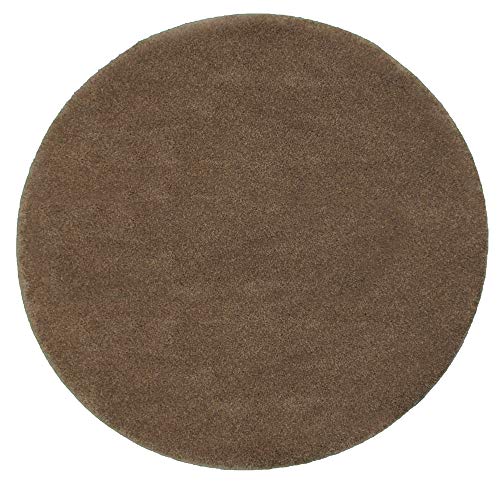 the carpet Marley eleganter Designer Teppich Wohnzimmer, weicher & pflegeleichter Kurzflor Wohnzimmerteppich in Taupe, Teppich 120 x 120 cm von the carpet