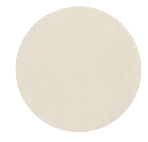 the carpet Marley eleganter Designer Teppich Wohnzimmer, weicher & pflegeleichter Kurzflor Wohnzimmerteppich in Creme, Teppich 160 x 160 cm von the carpet