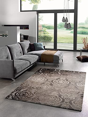 the carpet Mila moderner Teppich Wohnzimmer, elegant glänzender Kurzflor Wohnzimmerteppich in Braun Gold, Teppich 200 x 290 cm the carpet Mila moderner Teppich Wohnzimmer, elegant glänzender Kurzflor Wohnzimmerteppich in Braun Gold, Teppich 200 x 290 cm von the carpet