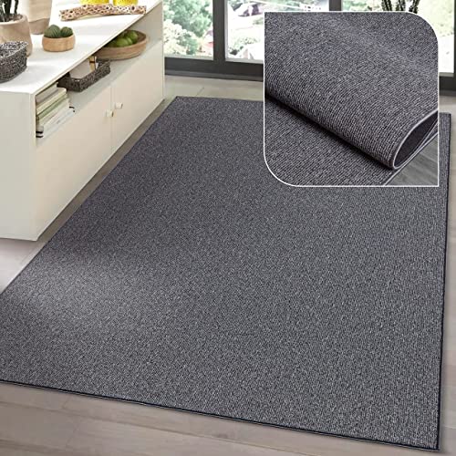 the carpet Natal Moderner einfarbiger Teppich Wohnzimmer, für die Küche geeignet, Tufting, robuster Kurzflor mit Filz-Rücken, weich & schmutzabweisend, Anthrazit, 240 x 340 cm the carpet Natal Moderner einfarbiger Teppich Wohnzimmer, für die Küche geeignet, Tufting, robuster Kurzflor mit Filz-Rücken, weich & schmutzabweisend, Anthrazit, 240 x 340 cm von the carpet