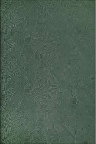 the carpet Rio - moderner und weicher Teppich Wohnzimmer Schlafzimmer mit Anti-Rutsch-Rücken und 3D-Optik, Flauschige Oberfläche, pflegeleicht und robust, Grün, 140 x 200 cm von the carpet