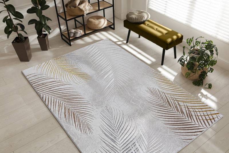 the carpet Teppich Mila, rechteckig, Höhe: 8 mm, moderner Wohnzimmer Teppich elegant glänzender Flor von the carpet