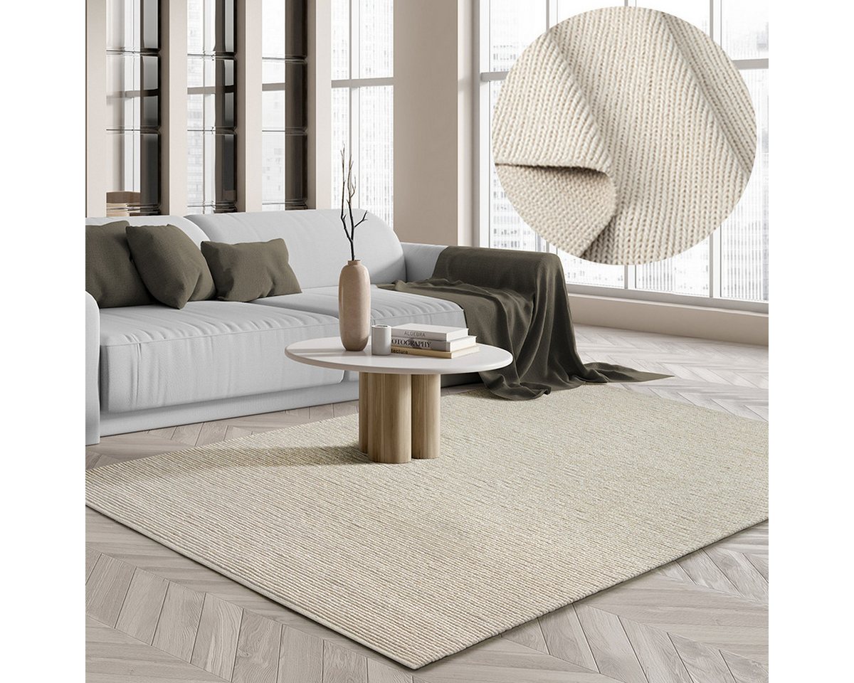 the carpet Teppich Premium Wool, rechteckig, Wool Handweb-Teppich Naturfaser Wollteppich the carpet Teppich Premium Wool, rechteckig, Wool Handweb-Teppich Naturfaser Wollteppich von the carpet
