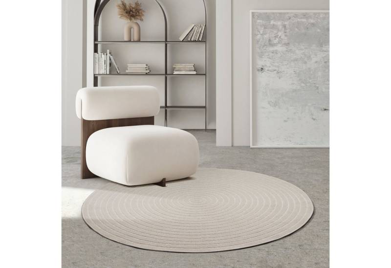 the carpet Teppich Santo Plus, rund, Höhe: 5 mm, Plus moderner robuster In und Outdoor Teppich von the carpet