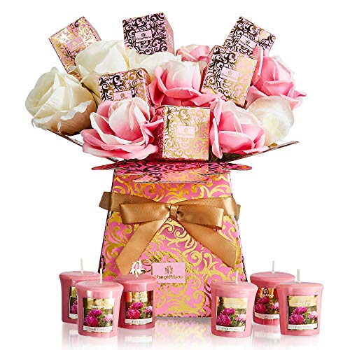 thegiftbox Kerzenstrauß, Geschenke für Frauen, Geschenke für Mama, Damen, Luxus-Geschenke für Geburtstag, Weihnachten (Sparklerose) von the gift box