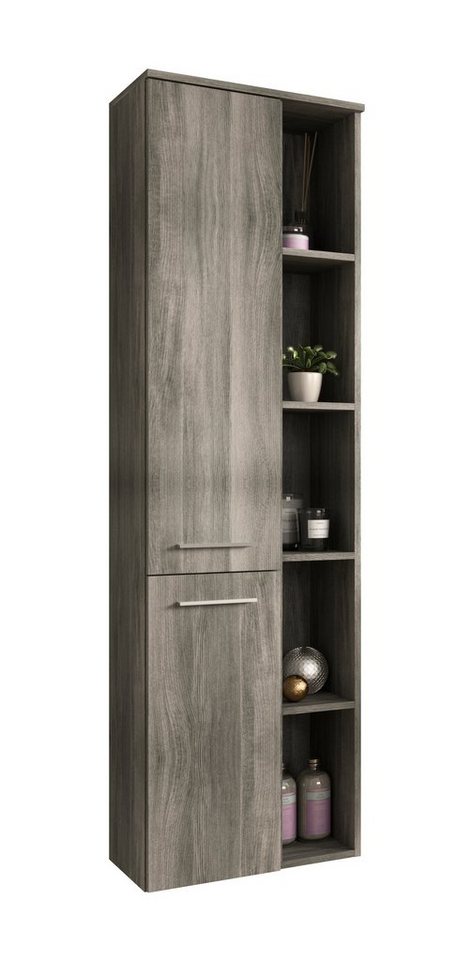 the kuup Hängeschrank Bad Hängeschrank I Modell TK20 I Korpus & Fronten Rauchsilber von the kuup