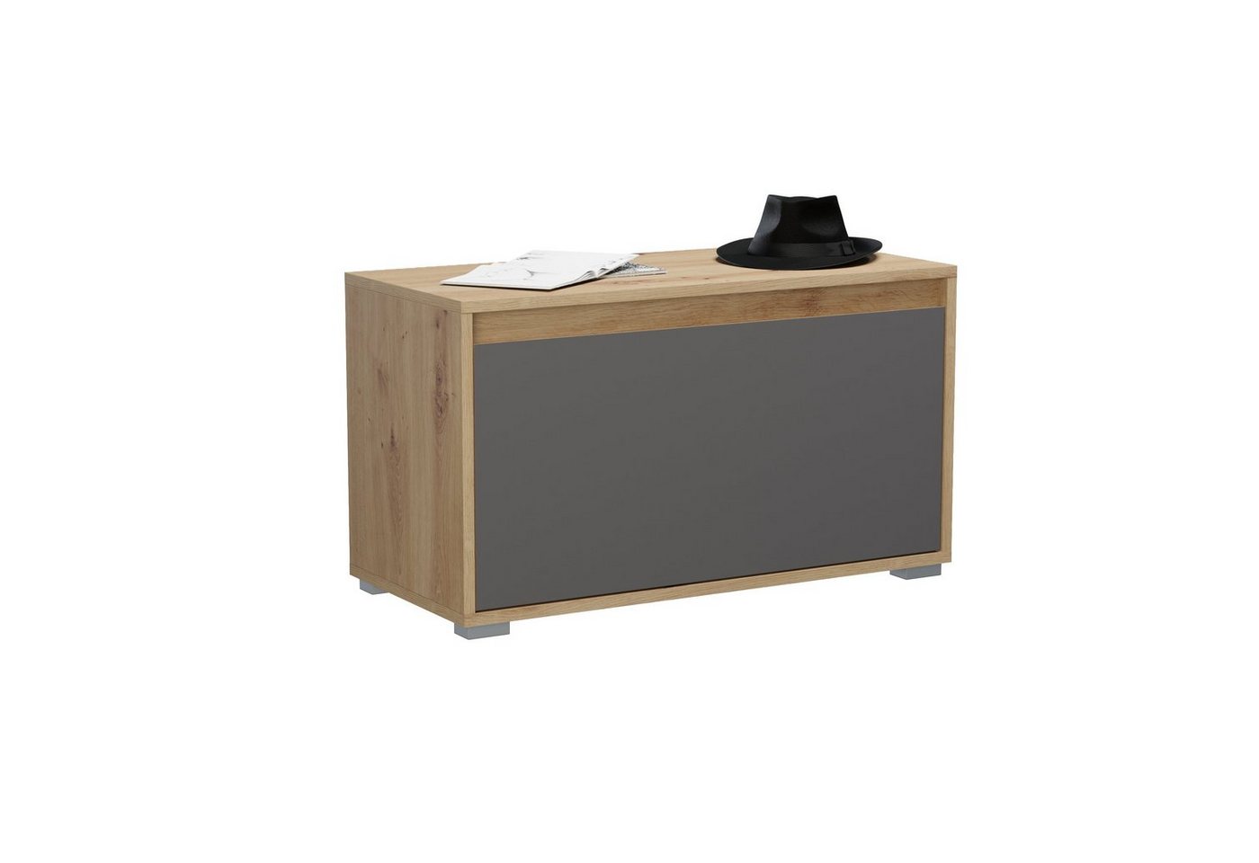 the kuup Sitzbank Sitzbank I Korpus Eiche Nachbildung I Front Grau, Modell TK18 von the kuup