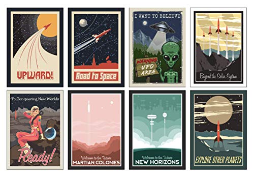 the lazy panda card company Weltraum Poster Set - 8 x A4 Universum Poster kleine und große Astronauten the lazy panda card company Weltraum Poster Set - 8 x A4 Universum Poster kleine und große Astronauten von the lazy panda card company