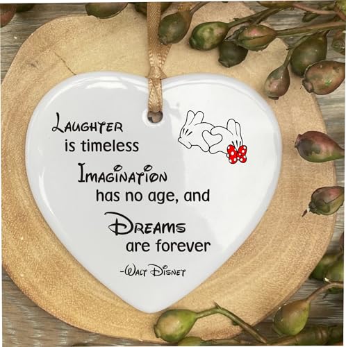 Walt D Laughter Imagination Dreams Zitat Keramik-Herz mit goldfarbenem Band, Geschenk, Schild cr7 Walt D Laughter Imagination Dreams Zitat Keramik-Herz mit goldfarbenem Band, Geschenk, Schild cr7 von the sticker studio ltd