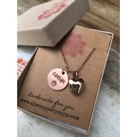 Namensschild Für Urnenschmuck/Urne Mit Namen in Kupfer, Messing, Nickel Gebürstet Namensschild Für Urnenschmuck/Urne Mit Namen in Kupfer, Messing, Nickel Gebürstet von theCopperPoppy