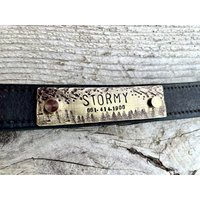 Nietauf Hundemarke - Hundehalsband Namensschild Personalisierte Haustiermarke Quiet Tag Schraube Auf Messing Stormy Haustier-Id-Tag Nietauf Hundemarke - Hundehalsband Namensschild Personalisierte Haustiermarke Quiet Tag Schraube Auf Messing Stormy Haustier-Id-Tag von theCopperPoppy