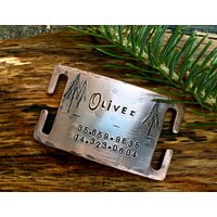 stille Schiebe Hundemarke Für Hunde - Haustier Aufschiebbar Im Wald Lautlose Gross in Messing, Aluminium Oder Kupfer stille Schiebe Hundemarke Für Hunde - Haustier Aufschiebbar Im Wald Lautlose Gross in Messing, Aluminium Oder Kupfer von theCopperPoppy