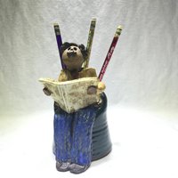 Keramik Stifthalter Schreibtisch Set Künstler Signiert Keramik Stifthalter Schreibtisch Set Künstler Signiert von theGardenOfSweden