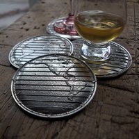 World Atlas Pewter Coasters - Vierer-Set von theRoosfoos