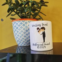 Hochzeitsfond Spardose Personalisierter Name Hochzeitsgeschenk Geldglas Honey Moon Nur Verheiratetes Paar von theTbird