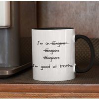 Lustige Mathe-Tasse Ich Bin Ein Techniker - Ich Gut in Mathe 11 Unzen Keramik Slogan-Tasse Becher Technikertasse Neuer Job Lustig von theTbird