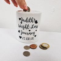 Weight Loss Spardose Pfund Für Personalisierte Name Motivation von theTbird
