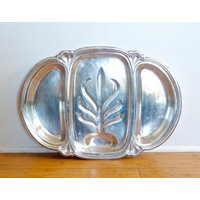 Silberplatte Fleischplattegeteilte Fleischschale Silberplatte Fleischplattegeteilte Fleischschale von theVINTAGEporter