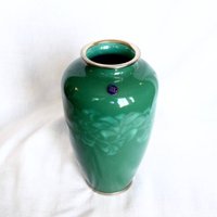 Vintage Musen Shippō Vase ... Drahtlose Cloisonné Grüne Seladon Emaillierte Zugeschrieben Ando 7 Zoll Groß Vintage Musen Shippō Vase ... Drahtlose Cloisonné Grüne Seladon Emaillierte Zugeschrieben Ando 7 Zoll Groß von theVINTAGEporter