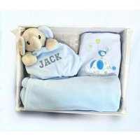 Baby Geschenk, Personalisierte Korb, Junge Baby-Dusche, Baby-Decke, Neugeborene Mädchen Geschenk-Set von thebababee