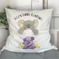 Kinderlesekissen, Personalisierte Kissen, Kinder, Koala-stofftier Lesegeschenk von thebababee