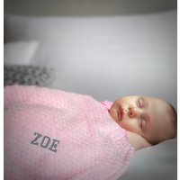 Personalisierte Baby Mädchen Decke, Neugeborene Rosa Geschenk, Bestickte Neue Geschenk Für von thebababee