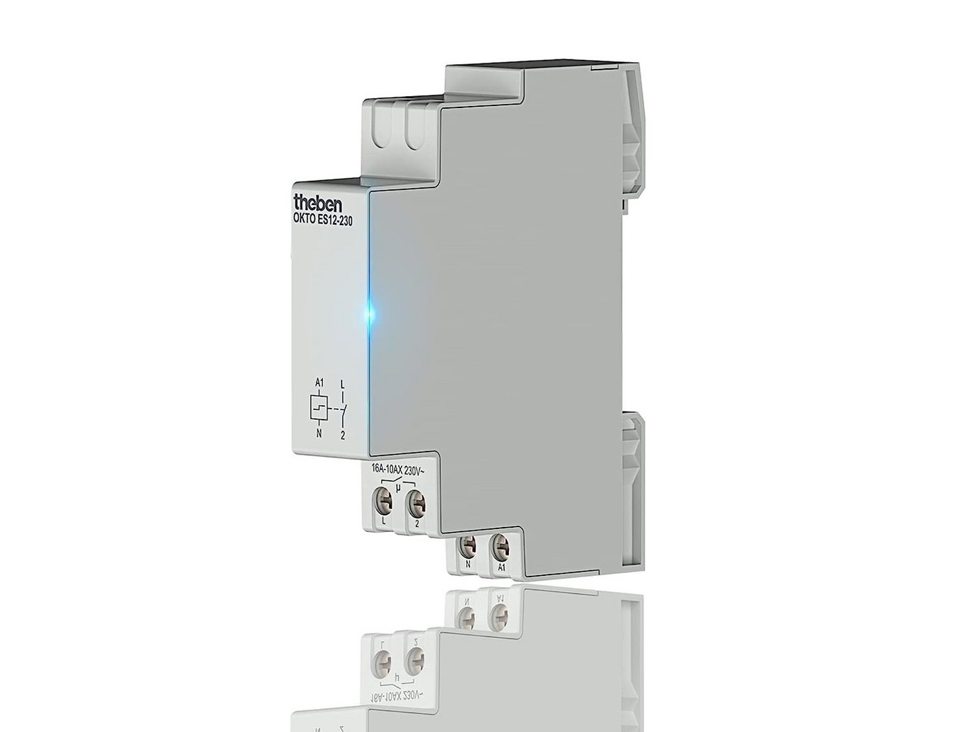 theben Stromstoßschalter OKTO ES12-230, elektronisch, 1 Schließer, Lichtsteuerung, Stromstoßrelais, 600 W LED von theben