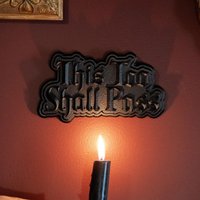 Auch Dies Soll Passieren Typografie Plakette | Gothic Galeriewand Wanddekor Memento Mori Dekor Handgefertigt Von The Blackened Teeth von theblackenedteeth