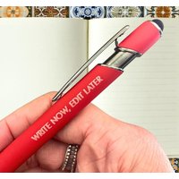 Schreiben Sie Jetzt Bearbeite Später. Stift Mit Smartphone Stylus von thecarboncrusader