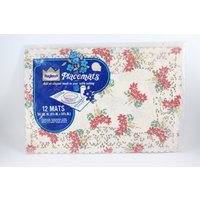 Set Von 12 Vintage Neu Im Paket Roylcraft Tischsets Für Weihnachten Mit Roten Weihnachtssternen von thecherrychic