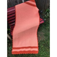 Vintage Hand Häkeln Pfirsich Und Kürbis Afghane Oder Runde Werfen Vintage Hand Häkeln Pfirsich Und Kürbis Afghane Oder Runde Werfen von thecherrychic